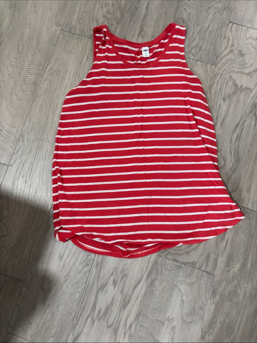 Red & White Striped Tank Top - Classic Casual Women's Tee